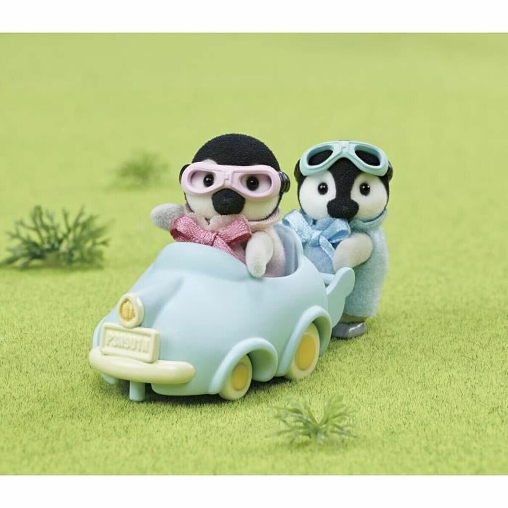 Kujude komplekt Sylvanian Families Penguin Babies Ride 'n Play цена и информация | Poiste mänguasjad | kaup24.ee