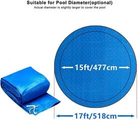 Покрытие для бассейна 518см цена и информация | Аксессуары для бассейнов | kaup24.ee