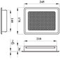 Kaminarest K3-ML-B 175x245mm, valge hind ja info | Tarvikud kaminatele ja ahjudele | kaup24.ee