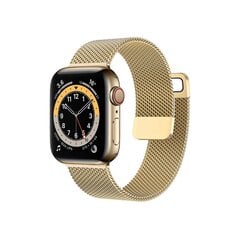 Milanese bracelet loop for Apple Watch 42|44|45mm gold цена и информация | Аксессуары для смарт-часов и браслетов | kaup24.ee