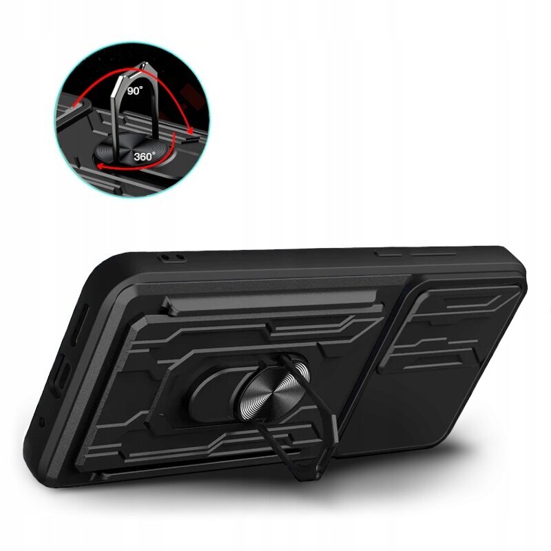 Motorola moto e13, camshield rahakoti ümbris, must hind ja info | Telefoni kaaned, ümbrised | kaup24.ee