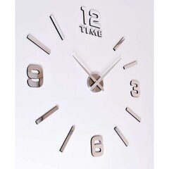 Настенные часы 3D, серебристые цена и информация | Часы | kaup24.ee