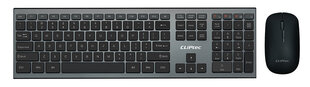 Комплект Cliptec мультимедийная клавиатура + оптическая мышь 1200DPI Slimline Air RZK350 беспроводная серая цена и информация | Клавиатура с игровой мышью 3GO COMBODRILEW2 USB ES | kaup24.ee