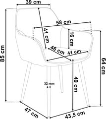 Tool Nevada Velvet, sinine hind ja info | Kontoritoolid | kaup24.ee