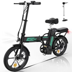Электровелосипед Hitway BK5, 16", черный, 250 Вт, 8,4 Ач цена и информация | Электровелосипеды | kaup24.ee