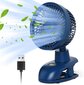 Ventilaator Decklit, 3600 mAh aku, sinine hind ja info | Ventilaatorid | kaup24.ee