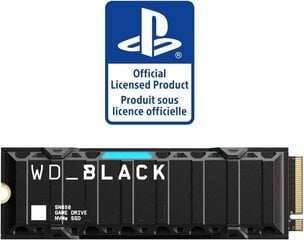 Western Digital WD_BLACK SN850 NVMe, с радиатором для PC/PS5 1TB цена и информация | Внутренние жёсткие диски (HDD, SSD, Hybrid) | kaup24.ee