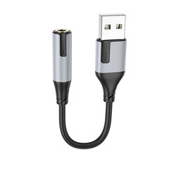 Borofone Adapter BV19 Creator Audio 2 in 1 - USB to 2xjack 3,5mm - black цена и информация | Адаптеры и USB-hub | kaup24.ee