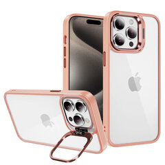 Чехол Tel Protect Kickstand + стекло камеры (объектив) для Iphone 11 Pro Max светло-розовый цена и информация | Чехлы для телефонов | kaup24.ee