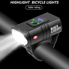 Jalgrattavalgusti LED Micro USB, must hind ja info | Led Sport, puhkus, matkamine | kaup24.ee