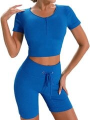 Женский спортивный костюм DONYKARRY, синий цена и информация | Спортивная одежда для женщин | kaup24.ee