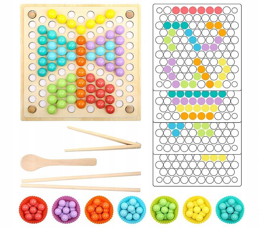 Puidust hariduslikud mõistatused - suur 96-osaline komplekt! цена и информация | Arendavad mänguasjad | kaup24.ee