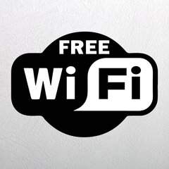 Vinüülkleebis Tasuta Wifi цена и информация | Декоративные наклейки | kaup24.ee