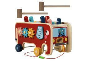 Õpetlik puidust mänguasi Elephant Kruzzel 4-in-1 цена и информация | Развивающие игрушки | kaup24.ee
