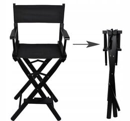 Складное кресло для макияжа, черное цена и информация | Мебель для салонов красоты | kaup24.ee