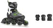 Rulluiskude ja kaitsmete komplekt Rollerblade Combo G, must/roheline цена и информация | Rulluisud ja tarvikud | kaup24.ee