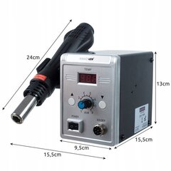 Kuuma õhuga jootekolb, 100-500°C, 700W цена и информация | Сварочные аппараты, паяльники | kaup24.ee