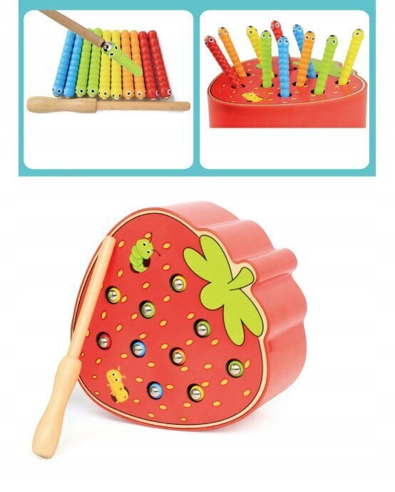 Puitmäng, usside püüdmine, magnet, maasikas, pulk hind ja info | Imikute mänguasjad | kaup24.ee