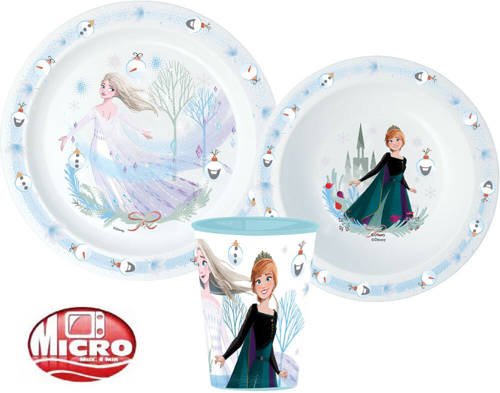 Nõudekomplekt Disney Frozen Christmas , 3-osaline цена и информация | Laste sööginõud | kaup24.ee