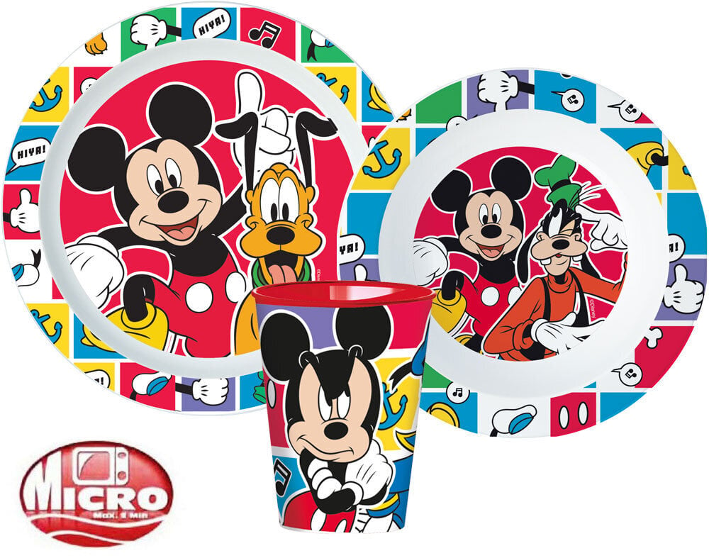 Nõudekomplekt Disney Mickey Better Together , 3-osaline цена и информация | Laste sööginõud | kaup24.ee