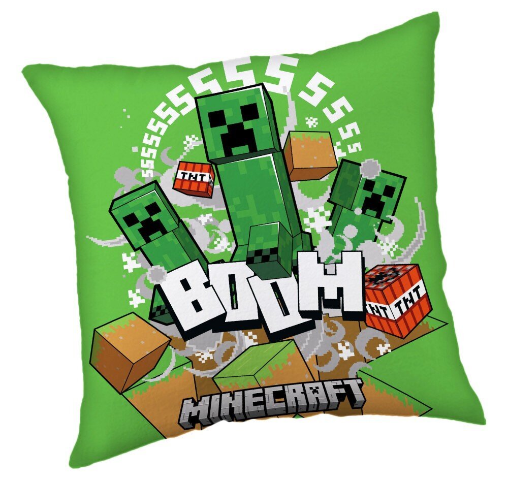 Dekoratiivne padi Minecraft Creeper Boom 40*40 hind ja info | Dekoratiivpadjad ja padjakatted | kaup24.ee