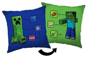 Dekoratiivne padi Minecraft How to Creeper 40*40 hind ja info | Dekoratiivpadjad ja padjakatted | kaup24.ee