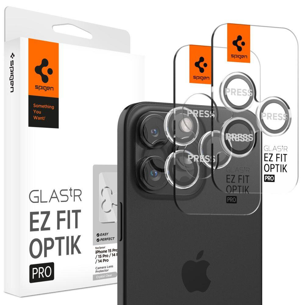 Spigen Glass tR EZ Fit Optik Pro 2 Pack hind ja info | Ekraani kaitsekiled | kaup24.ee