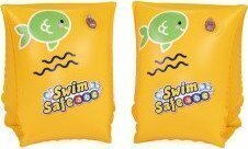 Täispuhutavad ujumiskätised Bestway Swim Safe, 25x15 cm, kollane цена и информация | Надувные и пляжные товары | kaup24.ee