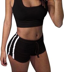 Женский спортивный костюм Inlefen, черный цена и информация | Спортивная одежда женская | kaup24.ee