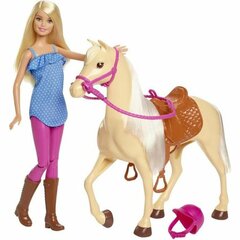 Кукла Барби с лошадью цена и информация | MUST Металлическая бутылочка с Ярким рисунком (без BPA) (500ml) для мальчиков от 3+ лет Серая с Машинкой | kaup24.ee