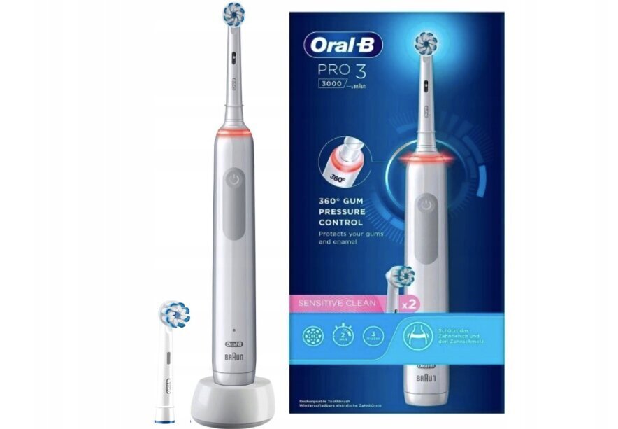 Oral-B Pro3 3000 White Sensi hind ja info | Elektrilised hambaharjad | kaup24.ee