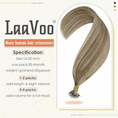 Пряди для наращивания волос LaaVoo 50 г 500 шт. цена и информация | Аксессуары для волос | kaup24.ee