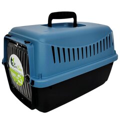 Клетка для перевозки животных Gipsy, 39x25x26 см, синий/черный цена и информация | Переноски, сумки | kaup24.ee