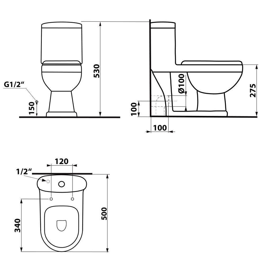 Kompaktne laste WC-pott Petit lasteaedadele 53x50 cm, Easy Take prill-lauaga, valge цена и информация | WС-potid | kaup24.ee