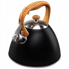 Чайник из черной стали со свистком, 3 л цена и информация | Чайники, кофейники | kaup24.ee