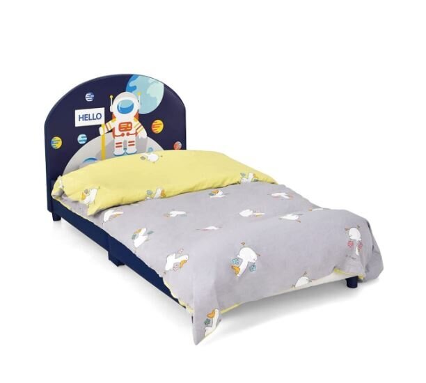 Laste voodi üheinimesevoodi pehme peatsiga ,Astronaut ,Costway 151 x 76 x 70 cm hind ja info | Lastevoodid | kaup24.ee