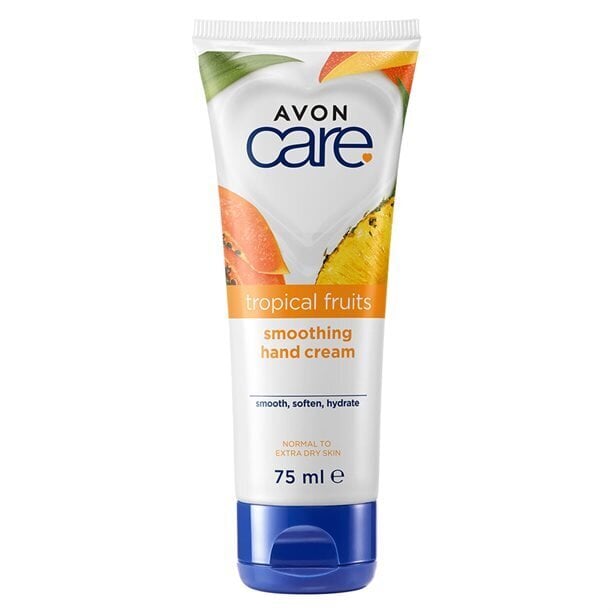 Kätekreem "Tropical fruits" Glütseriini ja mango, ananassi ja papaia ekstraktiga, 75ml, Avon hind ja info | Kehakreemid, kehaspreid | kaup24.ee