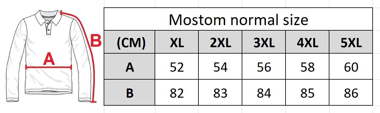 Pikkade varrukatega särk meestele Mostom 052-3 цена и информация | Meeste T-särgid | kaup24.ee