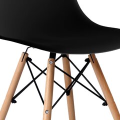 Современный черный стул цена и информация | Стулья для кухни и столовой | kaup24.ee