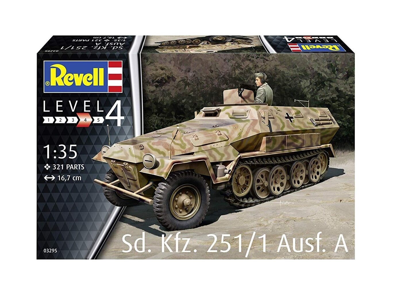 Konstruktor Revell – Sd.Kfz. 251/1 Ausf.A, 1/35, 03295 цена и информация | Klotsid ja konstruktorid | kaup24.ee