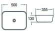 Keraamiline valamu Silla white 50x35,5x13 cm hind ja info | Kraanikausid, valamud | kaup24.ee