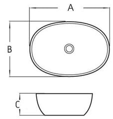 Keraamiline valamu Silla white -59x-40,5x14,5 cm hind ja info | Kraanikausid, valamud | kaup24.ee