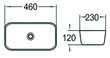 Keraamiline valamu Silla 46x23x12 cm hind ja info | Kraanikausid, valamud | kaup24.ee
