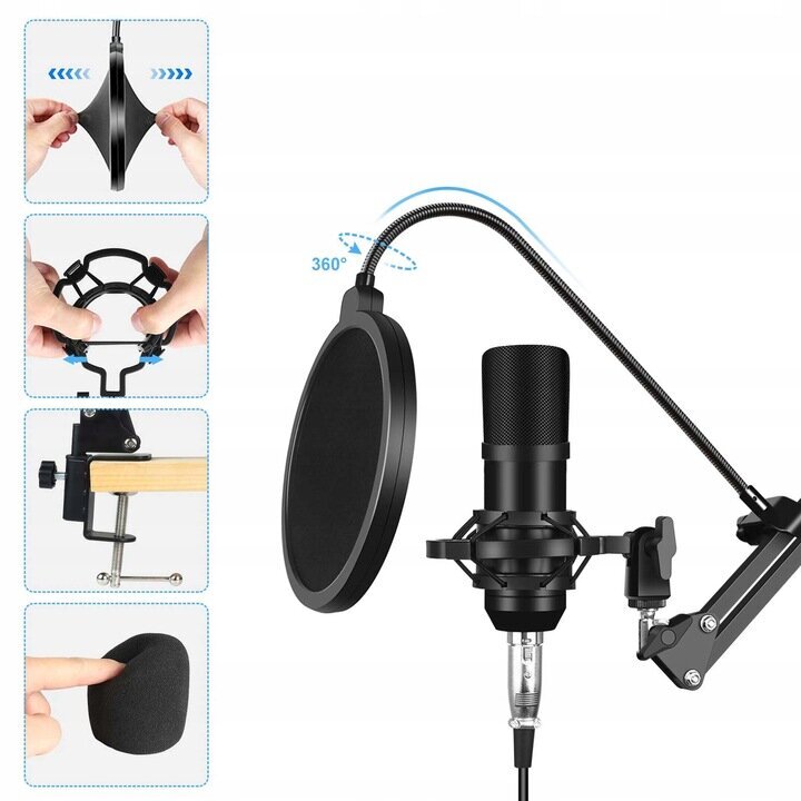 Mikrofoni komplekt kondensaatoriga Logit hind ja info | Mikrofonid | kaup24.ee