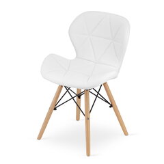 Nahast tool valge, 2 tk hind ja info | Söögilaua toolid, köögitoolid | kaup24.ee