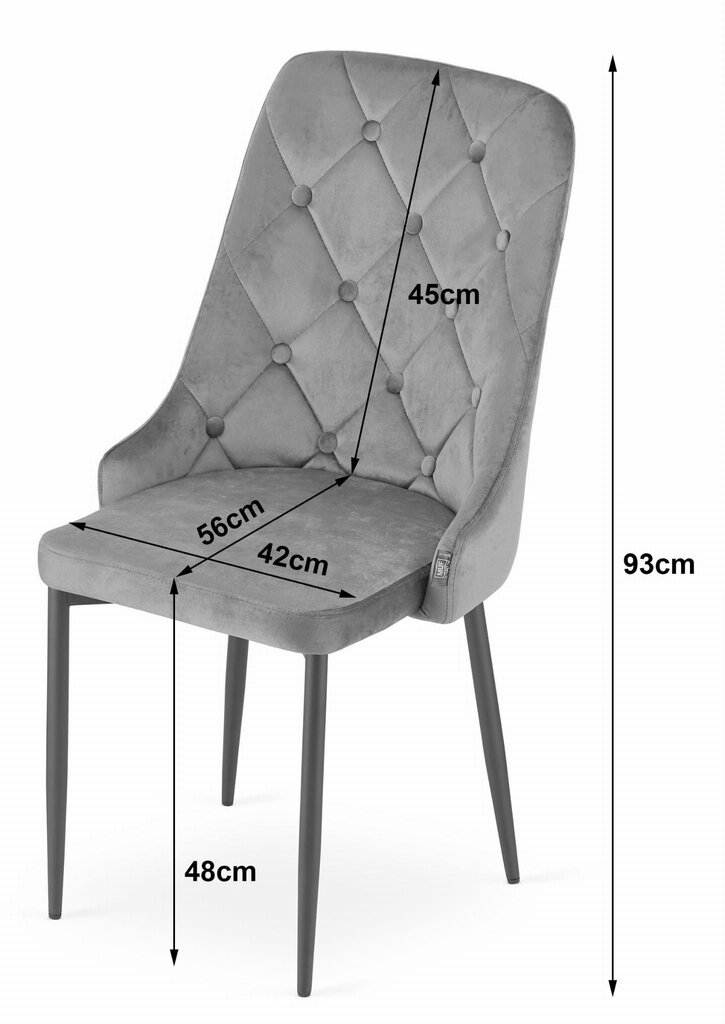 Tool, must, 1 tk hind ja info | Söögitoolid, baaritoolid | kaup24.ee