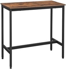 Барный стол, коричневый/черный цена и информация | Кухонные и обеденные столы | kaup24.ee