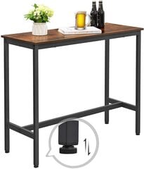 Барный стол, коричневый/черный цена и информация | Кухонные и обеденные столы | kaup24.ee