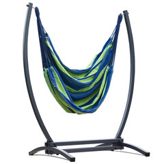 Кресло-гамак Sedana XL Green-Blue (160x130) + каркас Gazela grafit160 кг, POTENZA цена и информация | Гамаки | kaup24.ee