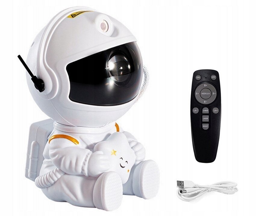 Projektor Led Laser Astronaut, istuv, valge hind ja info | Peokaunistused | kaup24.ee